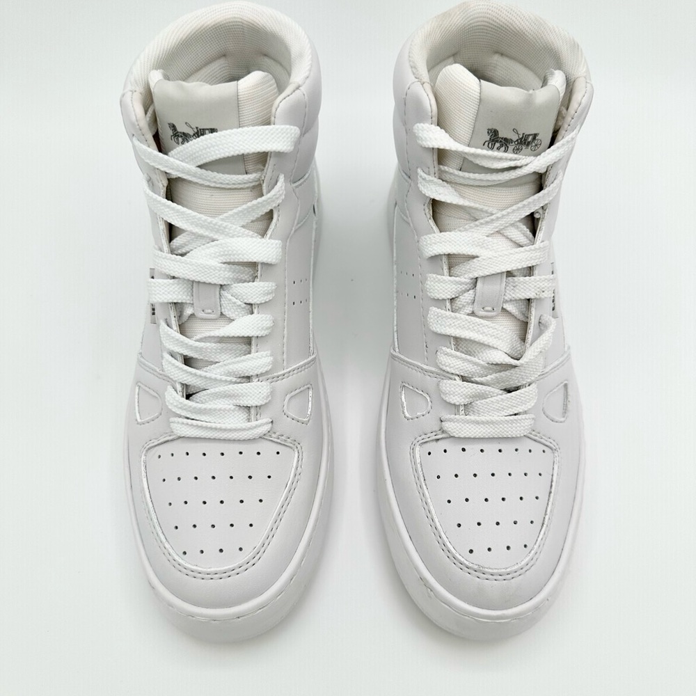Coach Clip High Top Men’s Sneakers – Optic White – Size 7.5 – Great Condition